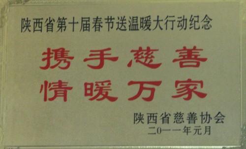 “携手慈善·情暖万家”我集团公司为陕西省第十届送温暖大行动捐钱-bevictor伟德官网