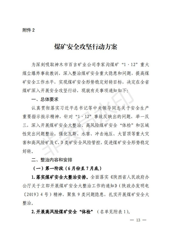 陕西省清静生产委员会关于印发全省蹊径交通煤矿危险化学品建设工程都会消防清静五项攻坚行动方案的通知-bevictor伟德官网
