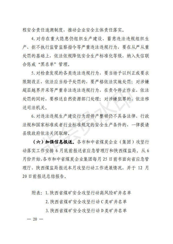 陕西省清静生产委员会关于印发全省蹊径交通煤矿危险化学品建设工程都会消防清静五项攻坚行动方案的通知-bevictor伟德官网