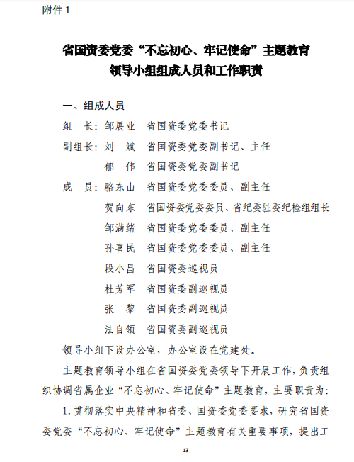 中共陕西省国资委委员会印发《关于开展省国资委系统“不忘初心、切记使命”主题教育的实验方案》的通知-bevictor伟德官网